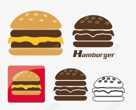 汉堡标图标图标