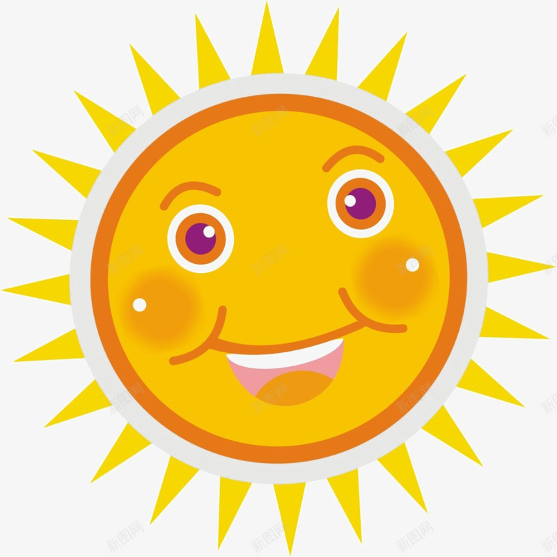 有质感的卡通太阳元素png免抠素材_新图网 https://ixintu.com 元素 卡通 太阳 设计 质感