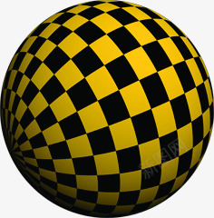 黄黑色方块地球装饰png免抠素材_新图网 https://ixintu.com 地球 方块 装饰 黑色