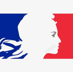 法国国旗女人像素材