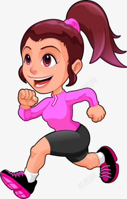 跑步开心儿童节跑步的女人高清图片