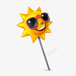 卡通太阳笑脸素材