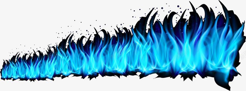 蓝色燃烧火焰png免抠素材_新图网 https://ixintu.com 火焰路径 火苗 炎热 热量 蓝色火焰 装饰图案
