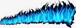 火焰路径蓝色燃烧火焰高清图片