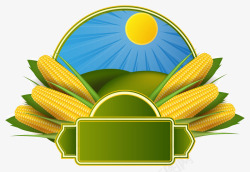 扁平画玉米农业矢量图高清图片