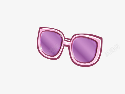 粉色眼镜png免抠素材_新图网 https://ixintu.com 卡通 太阳镜 度假 阳光