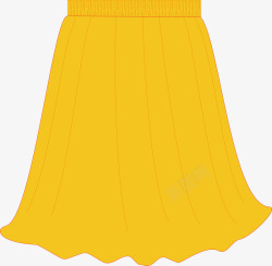 黄色短裙服装图素材