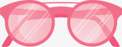 眼镜粉色卡通眼镜矢量图高清图片