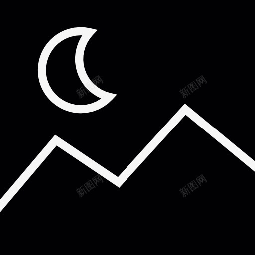 夜景观图标png_新图网 https://ixintu.com 山 接口 月亮山 月球全景 看来