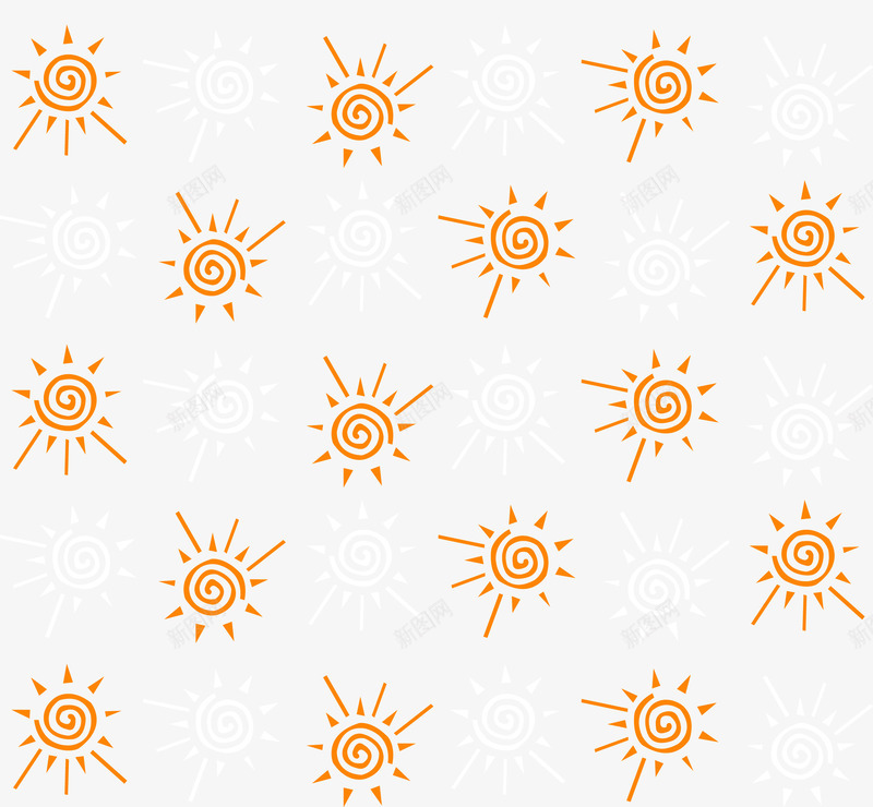 太阳花纹png免抠素材_新图网 https://ixintu.com 元素 分割线 卡通 图案 太阳 底纹 精美 花纹 花边 设计