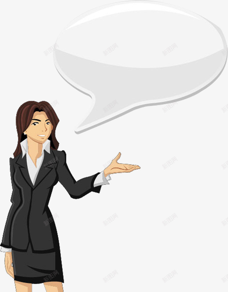 人物对话框png免抠素材_新图网 https://ixintu.com 人物 人物对话框 商业 商务 女人 对话框