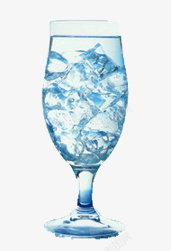 蓝色杯酒一杯冰酒高清图片