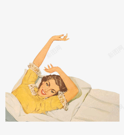 手绘睡觉的女人png免抠素材_新图网 https://ixintu.com 休息的女人 手绘睡觉的人 睡觉的女人