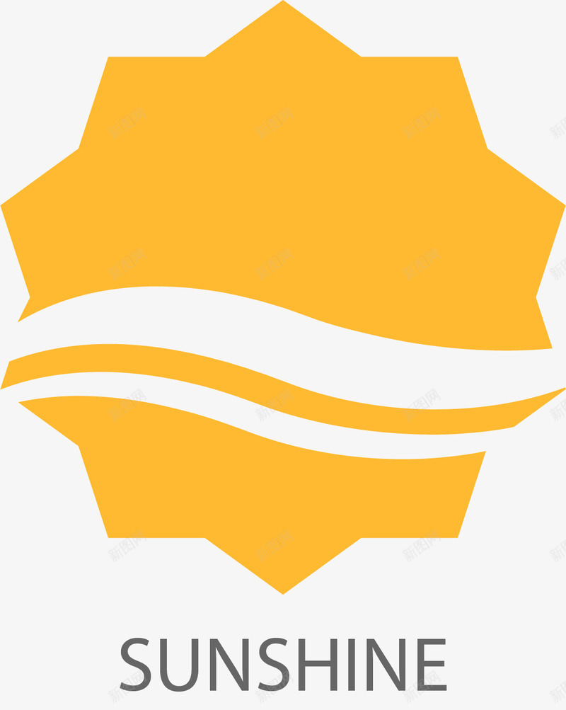 太阳图标png_新图网 https://ixintu.com 图标 太阳 太阳能 标识logo设计 照明 照明LOGO 黄色