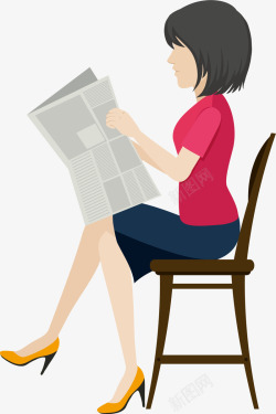 世界新闻自由日读报的女人素材