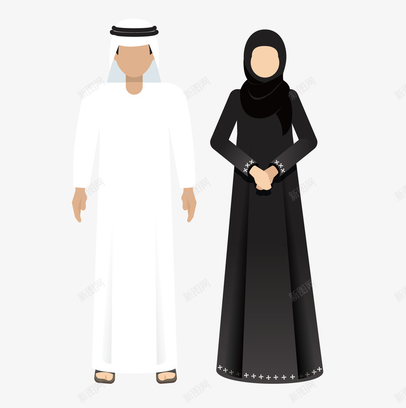 阿拉伯的男人与女人png免抠素材_新图网 https://ixintu.com 女人 男人 阿拉伯人 阿拉伯人头像