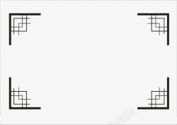 档案室四角花边黑色中国风边框高清图片