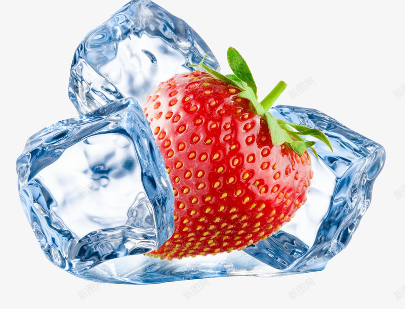 冰块草莓png免抠素材_新图网 https://ixintu.com 冰 冰块 水果 草莓