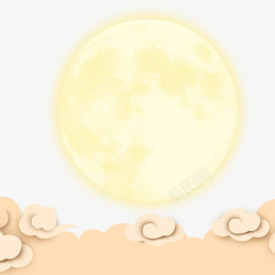 月亮月晕中秋月亮高清图片