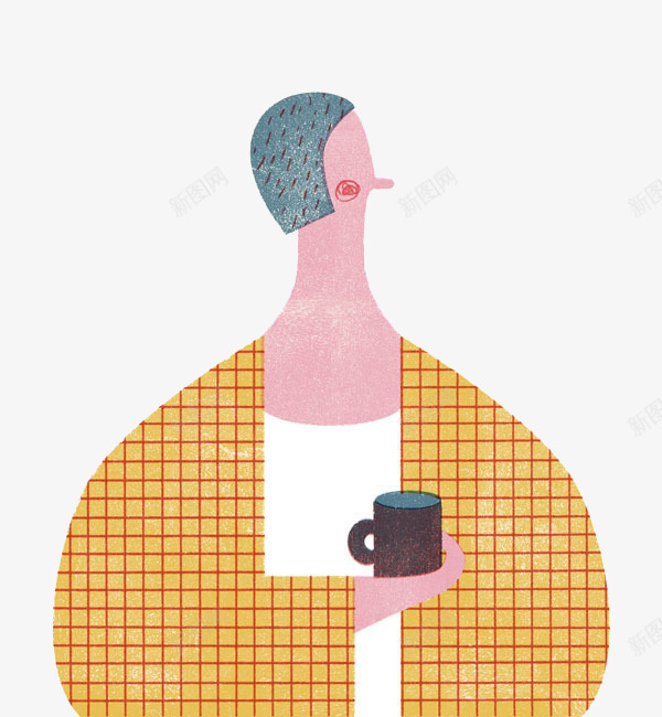 喝咖啡的女人插图png免抠素材_新图网 https://ixintu.com 人物插画 喝咖啡的女人插图 女子插画