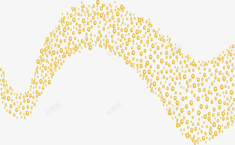 波浪金色波点花纹矢量图ai免抠素材_新图网 https://ixintu.com 波浪花纹 波点 波点波浪 矢量png 金色波浪 金色波点 矢量图