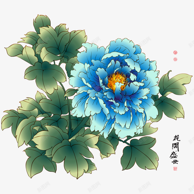 牡丹花纹png免抠素材_新图网 https://ixintu.com 牡丹花 牡丹花纹 花 花卉 花朵