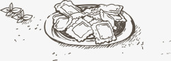 方块饺子矢量图素材