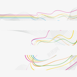 镣圭嚎闱彩色波浪线条矢量图高清图片