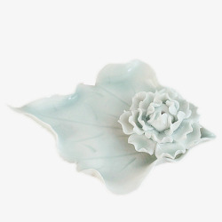 白玉牡丹花朵盘子素材