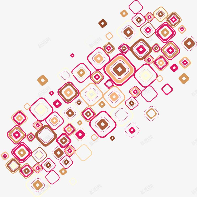 方块图案png免抠素材_新图网 https://ixintu.com 图案 彩色 方块 方框