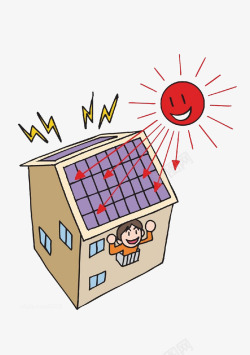 太阳能房子素材