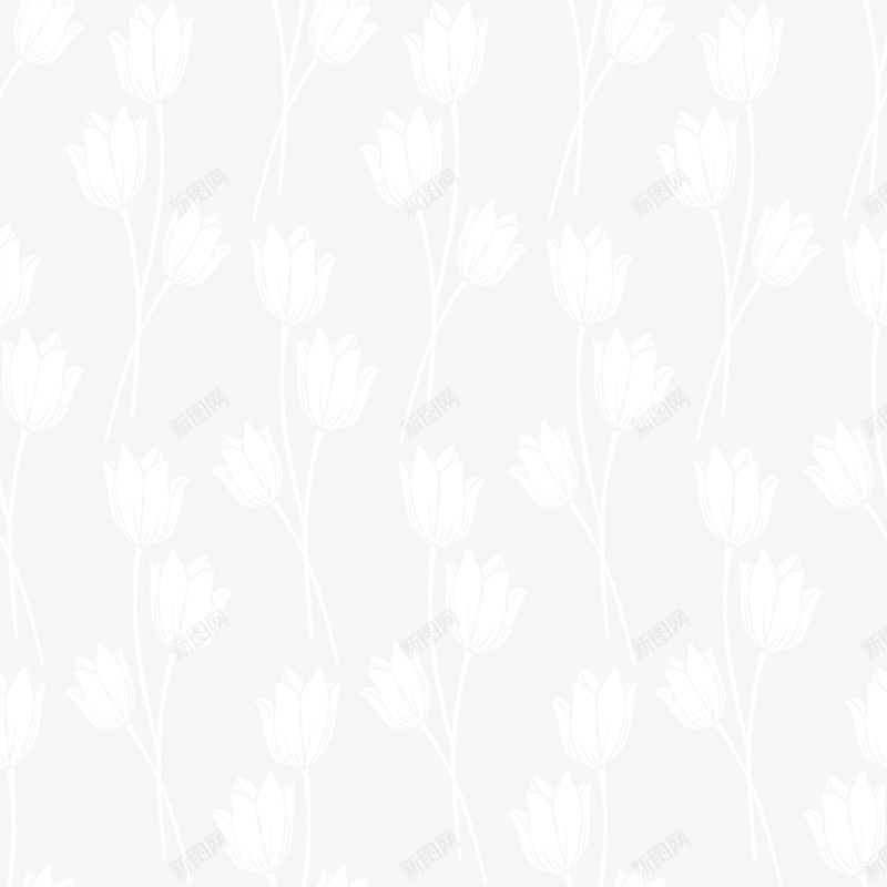 白色花纹背景png免抠素材_新图网 https://ixintu.com 植物 清新 白色 简约 美丽 背景 花纹 边框纹理