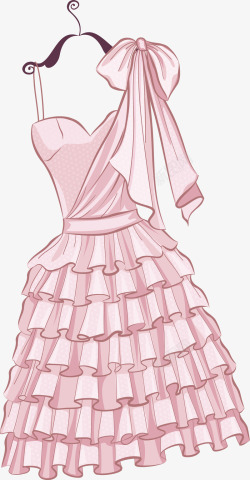 粉色百褶裙素材