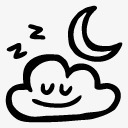 03夜云月球图标png_新图网 https://ixintu.com clouds moon night 云 晚上 月亮