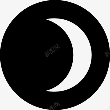 新月圆天气界面符号图标图标