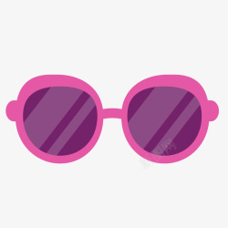 手绘配饰素材紫色卡通太阳眼镜高清图片