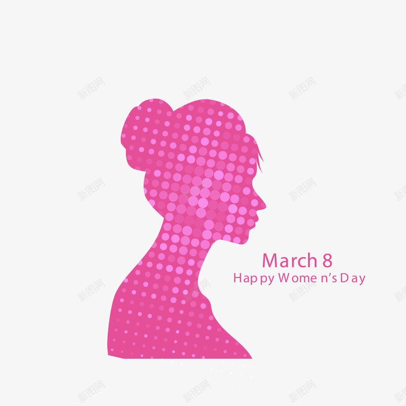 三八妇女节女人插画png免抠素材_新图网 https://ixintu.com 8 Day Happy march womens 三八妇女节 女人插画