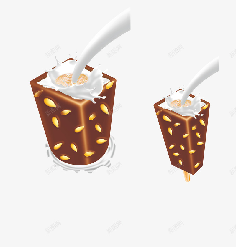 牛奶巧克力味雪糕png免抠素材_新图网 https://ixintu.com 巧克力雪糕 牛奶味雪糕 美味零食 雪糕 香脆香甜