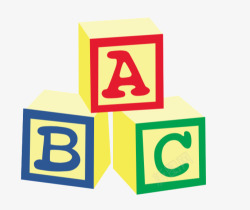 字母ABC方块素材