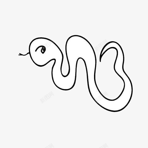 美丽的蛇公主png免抠素材_新图网 https://ixintu.com 动物 卡通 小蛇 手绘 简笔画