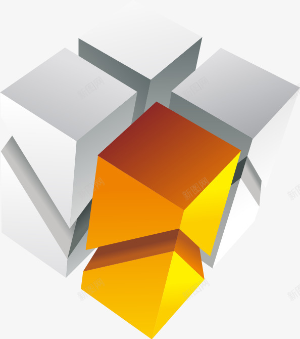 抽象几何立体方块矢量图ai免抠素材_新图网 https://ixintu.com 几何 抽象 方块 立体 矢量图