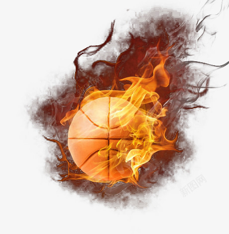 篮球火焰png免抠素材_新图网 https://ixintu.com 创意设计 火焰效果 烟雾 燃烧 篮球