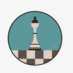 蓝色国际象棋素材