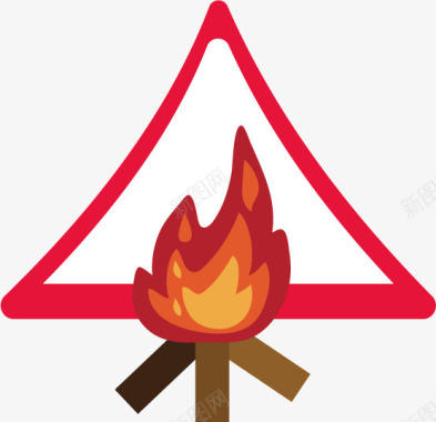 新西兰森林防火标识图标图标