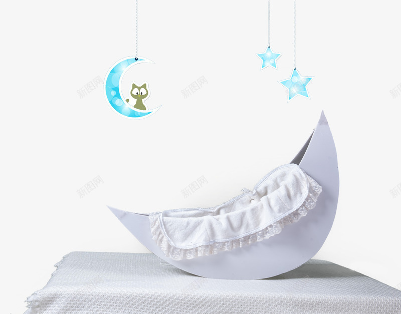 月亮婴儿床png免抠素材_新图网 https://ixintu.com 卡通 婴儿床 设计 透明