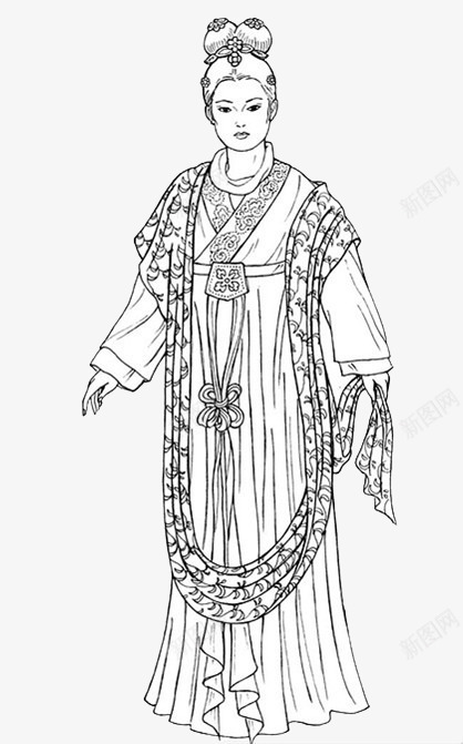 古代人物服饰png免抠素材_新图网 https://ixintu.com 古代人物服饰 古代女人 古典人物