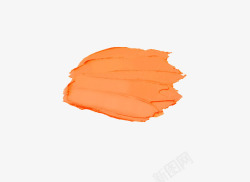 颓废系列笔刷橙色油画笔迹高清图片