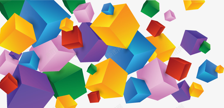 抽象炫彩几何立体块方块矢量图ai免抠素材_新图网 https://ixintu.com 绔嬩綋鍧 鍑犱綍 鎶借薄 鏂瑰潡 鐐 矢量图