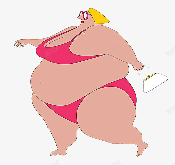 穿比基尼的女人png免抠素材_新图网 https://ixintu.com 免抠 女人 比基尼 肥胖