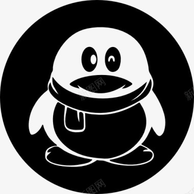QQ的社会标志的企鹅图标图标